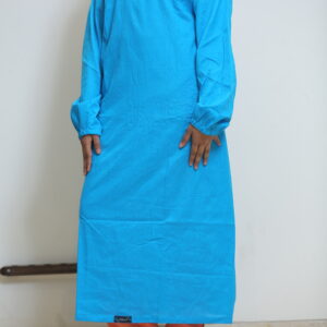 Professional Reusable Sky blue Surgical Gown – Cotton-Rich & Autoclavable